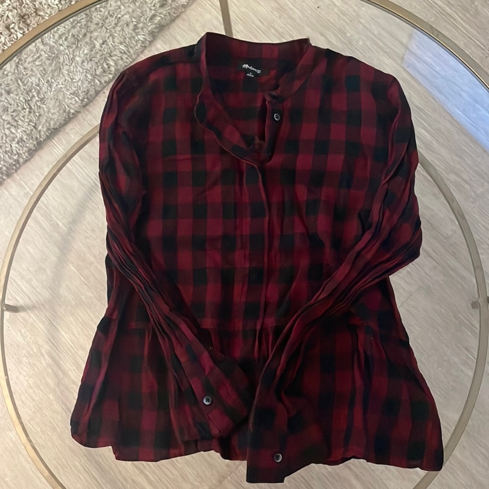 Madewell plaid button up shirt size small